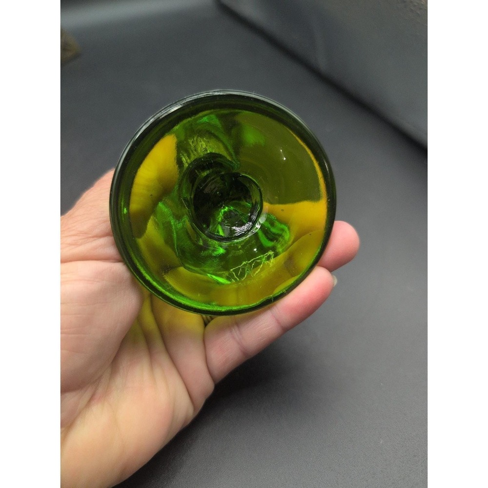 Vintage Viking Glass Epic Duck Figurine In Avocado Green 5in Mid Century - Picture 3 of 5